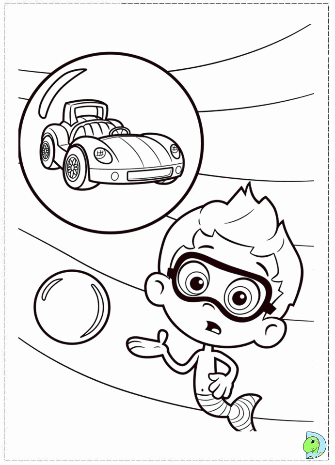 Plansa de colorat cu Bubble Guppies 72 75